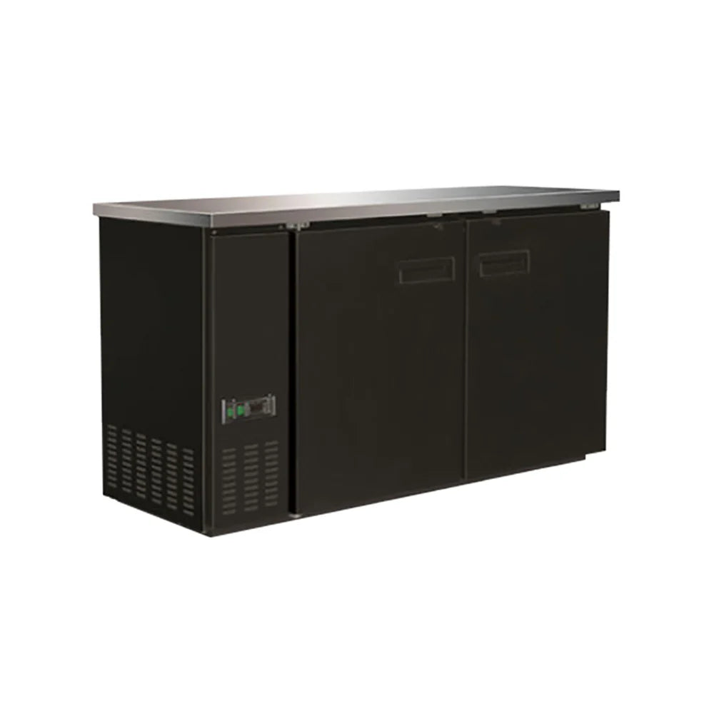 Serv-Ware BB3-24-HC 61" 2 Section Back Bar Cooler with Solid Door