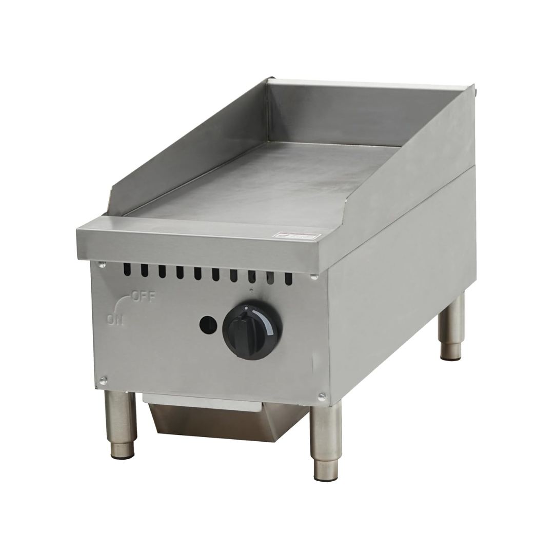 Serv-Ware-12 Gas Griddle Countertop Commercial Flat Griddle with 3/4" Thick Plate