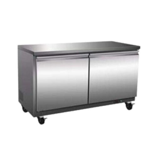 Serv-Ware UCF-48-HC - Undercounter Freezer, two-section, 48-1/5"W, (2) solid doors
