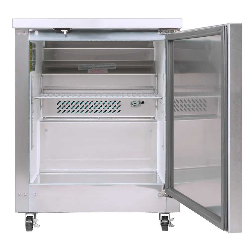 Kelvinator Commercial KCUC27RFS 27" Undercounter Refrigerator w/ Section & Door