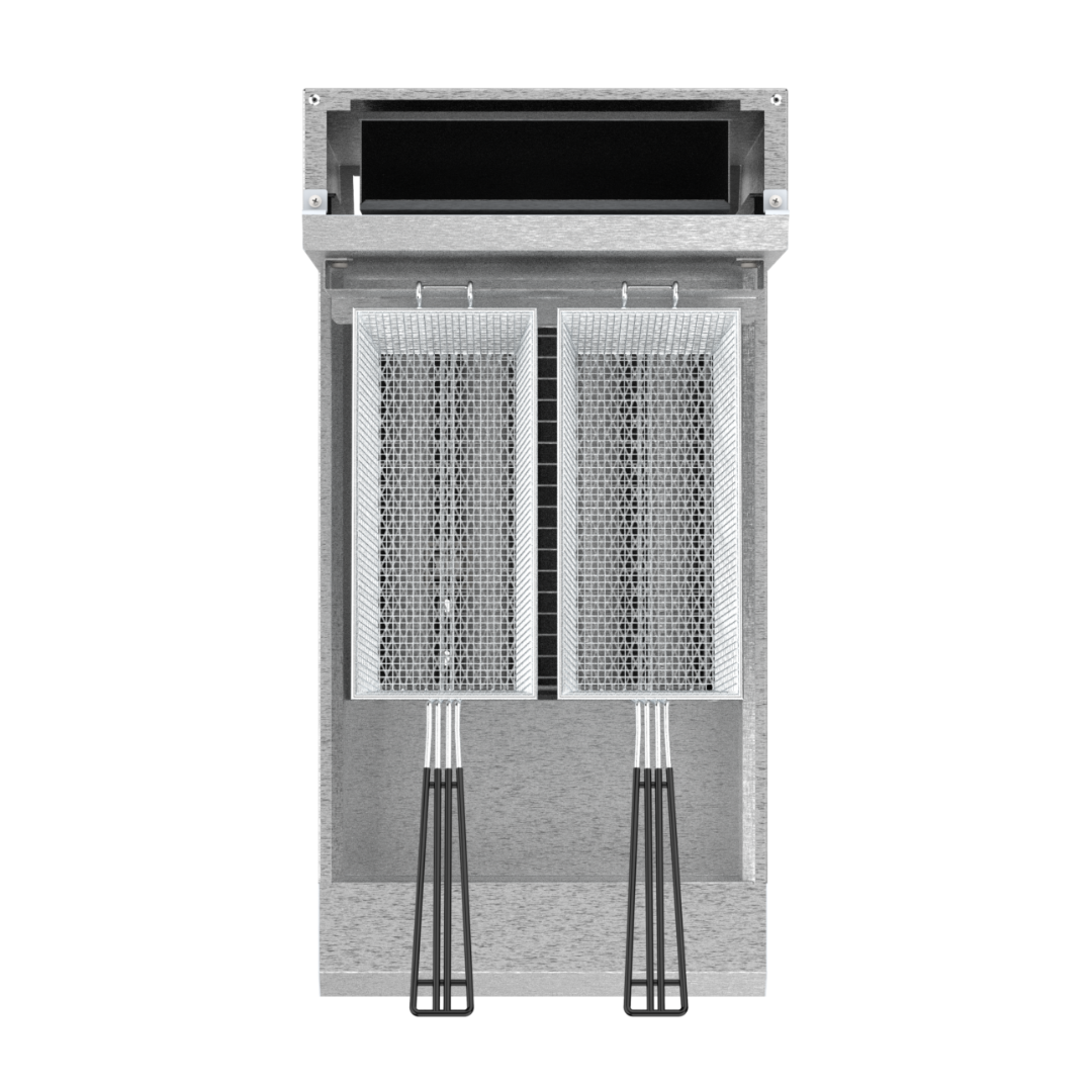 Serv-Ware SGF-40L 40 lb 3-Tube Commercial LP Gas Floor Fryer – Stainless Steel