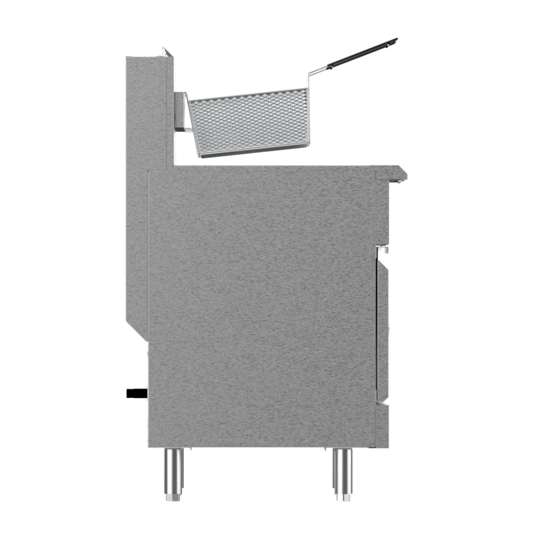 Serv-Ware SGF-40L 40 lb 3-Tube Commercial LP Gas Floor Fryer – Stainless Steel