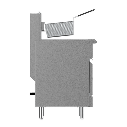 Serv-Ware SGF-40L 40 lb 3-Tube Commercial LP Gas Floor Fryer – Stainless Steel