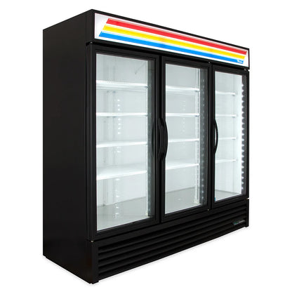 True GDM-72-HC~TSL01 78 1/8" GDM Series Three Section Glass Door