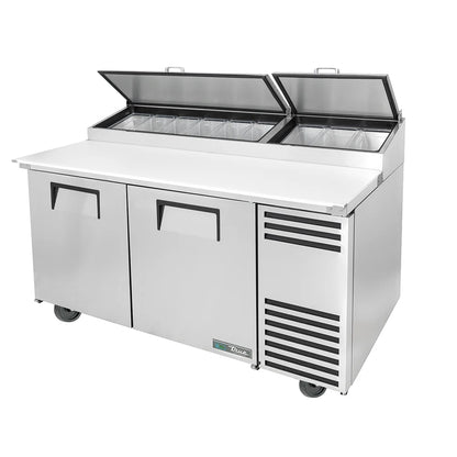 True TPP-67-HC 67" TPPAT Series Pizza Prep Table w/ Refrigerated Base