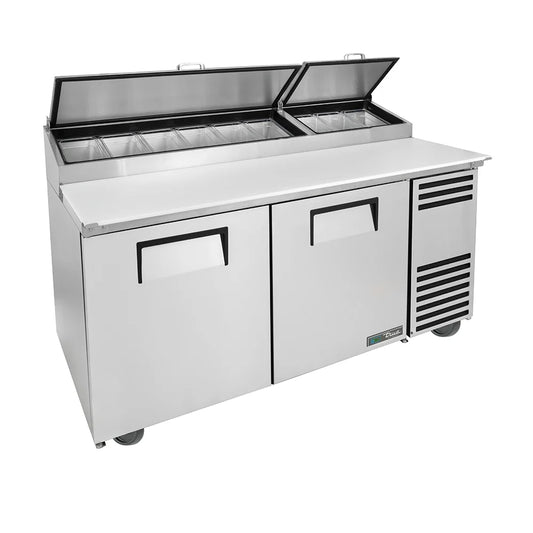 True TPP-67-HC 67" TPPAT Series Pizza Prep Table w/ Refrigerated Base