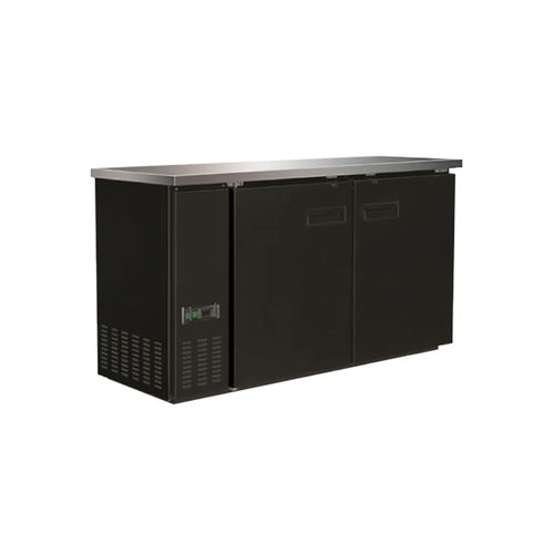 Serv-Ware BB2-24-HC 49" 2 Section Back Bar Cooler with Solid Door