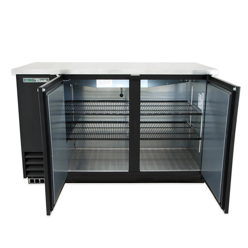 True TBB-2-HC 58 7/8" Bar Refrigerator - 2 Swinging Solid Doors