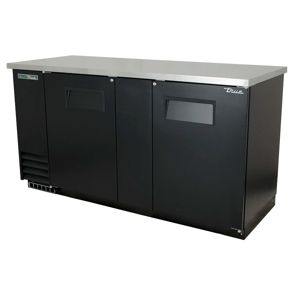 True TBB-3-HC 69" Bar Refrigerator - 2 Swinging Solid Doors