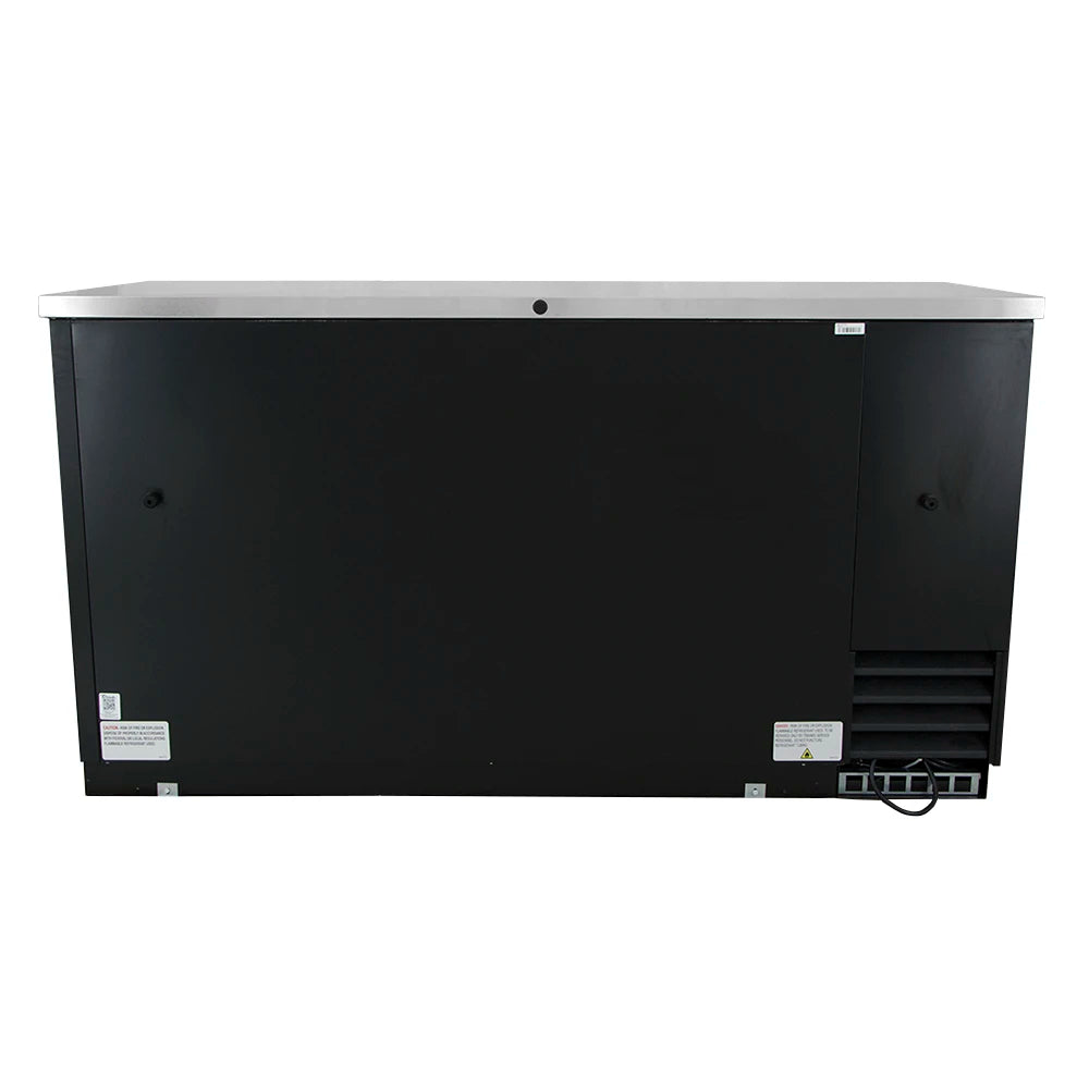 True TBB-3-HC 69" Bar Refrigerator - 2 Swinging Solid Doors