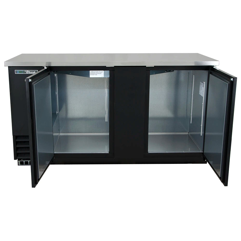 True TBB-3-HC 69" Bar Refrigerator - 2 Swinging Solid Doors
