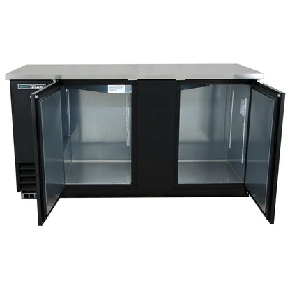True TBB-3-HC 69" Bar Refrigerator - 2 Swinging Solid Doors