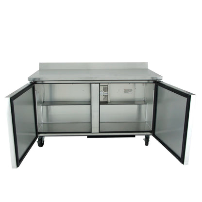 True TWT-48-HC 48" 2-Door Worktop Refrigerator