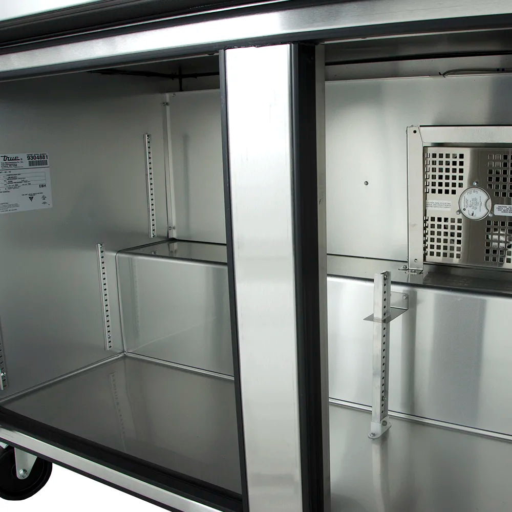True TWT-48-HC 48" 2-Door Worktop Refrigerator