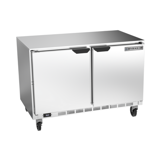 UCR-48-HC Undercounter Commercial Refrigerator Two Solid Doors