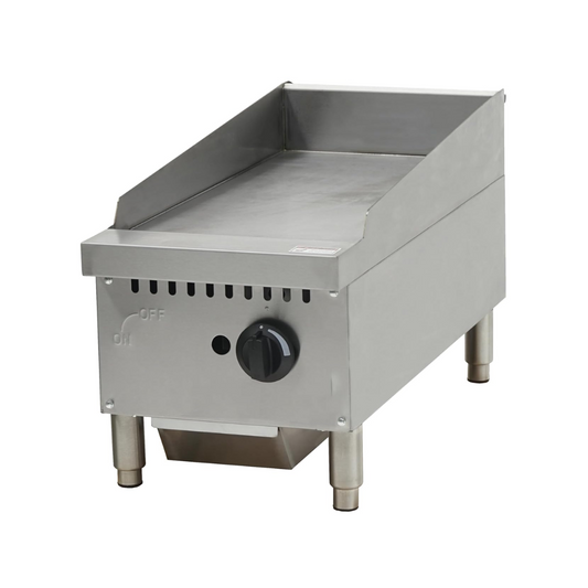 Serv-Ware-12 Gas Griddle Countertop Commercial Flat Griddle with 3/4" Thick Plate