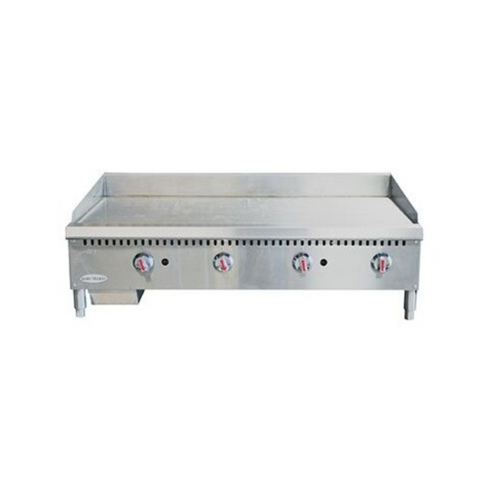 Serv-Ware SMGS-60 60" Countertop Manual Gas Griddle 1" Steel Plate