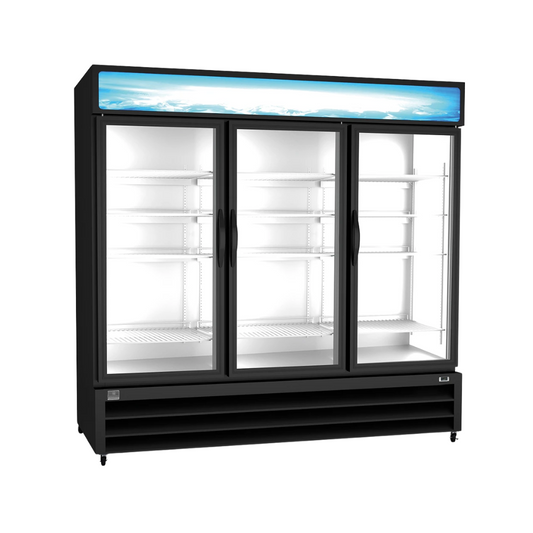 Kelvinator KCHGM72F 3 Door Glass Freezer Merchandiser