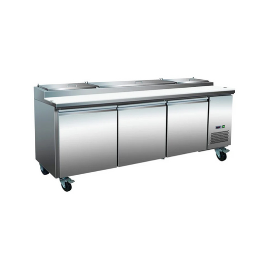 Serv-Ware PP93-12-HC 94" 3-Door Pizza Prep Table
