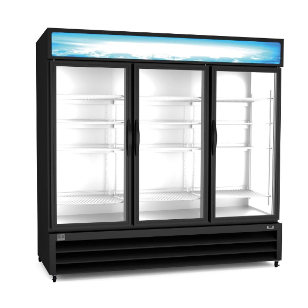 Kelvinator Commercial KCHGM72R 81" Three Section Glass Door Merchandiser