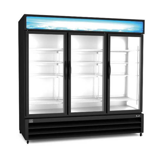 Kelvinator Commercial KCHGM72R 81" Three Section Glass Door Merchandiser