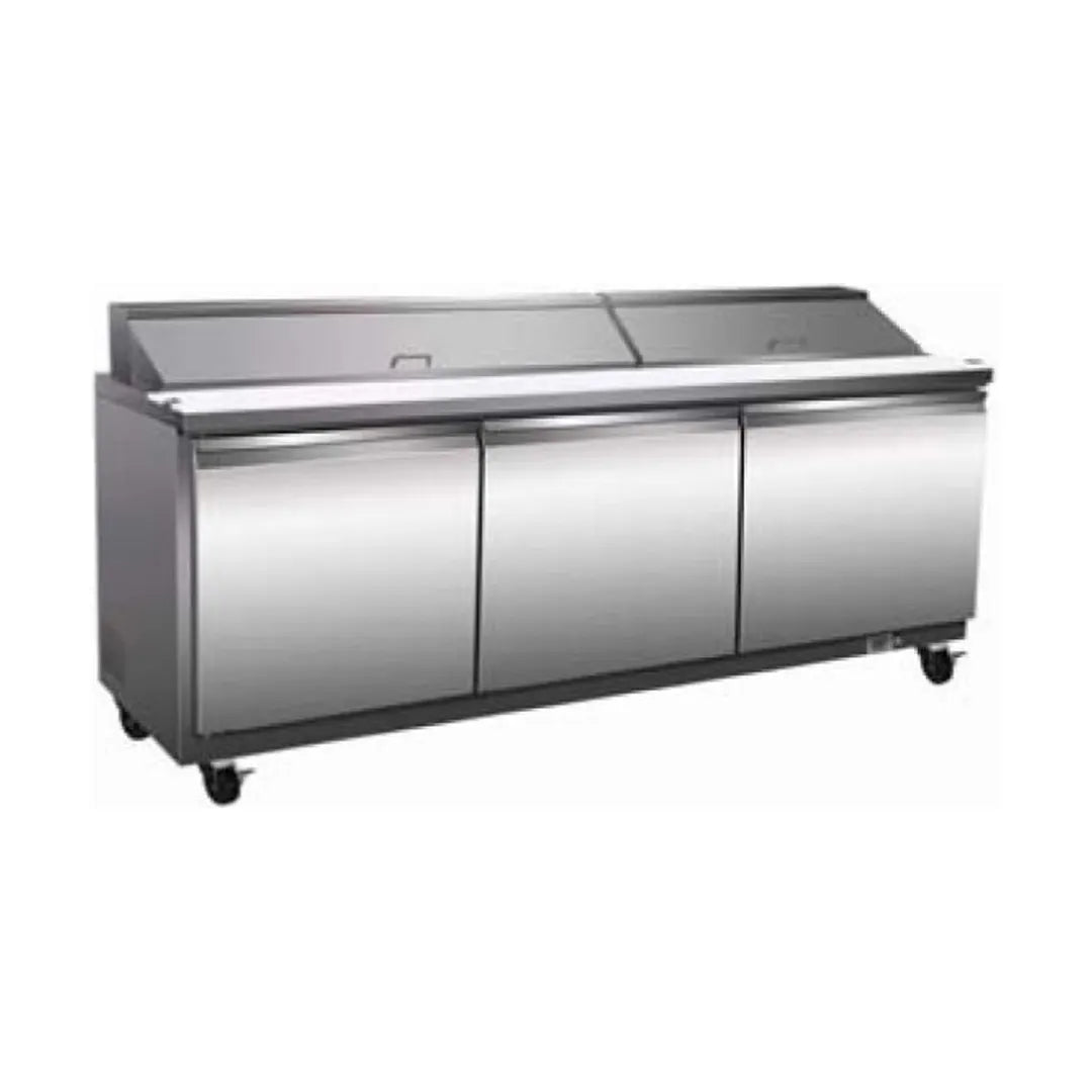 Serv-Ware SP-72-18-HC Sandwich & Salad Prep Table – 72" Commercial Refrigerator, 18-Pan Capacity, Stainless Steel